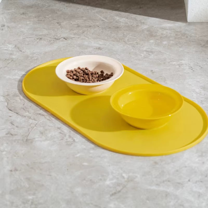 Dog Feeding Mat with Non-Slip Waterproof Design, Pet Food Mat, Compatible with Cat/Dog Bowls Dog Products