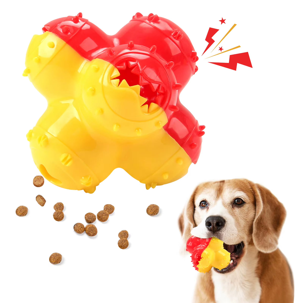 Dog Chewing Toys Dog Grinding Toys Dog Voice Toys Teeth Cleaning Ball Interactive Training anti Bite Rubber Toys Pet Products