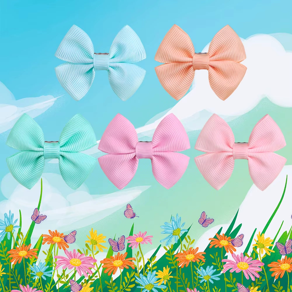 10Pcs Dog Bows Solid Dog Accessories Small Dog Hair Clips Dog Grooming Products Pet Dog Hair Accessories Pet Suplies for Dogs
