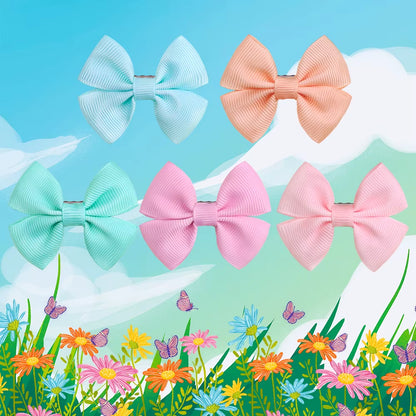 10Pcs Dog Bows Solid Dog Accessories Small Dog Hair Clips Dog Grooming Products Pet Dog Hair Accessories Pet Suplies for Dogs