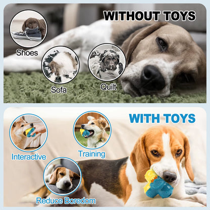 Dog Chewing Toys Dog Grinding Toys Dog Voice Toys Teeth Cleaning Ball Interactive Training anti Bite Rubber Toys Pet Products