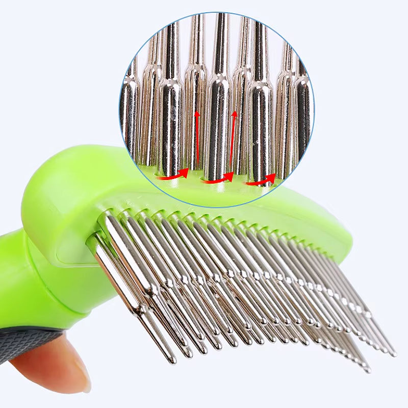 Dog Comb Pet Hair Remover Double Teeth Dog Brush Massage Cat Brush Dogs Grooming Stainless Steel Combs for Dog Pet Products