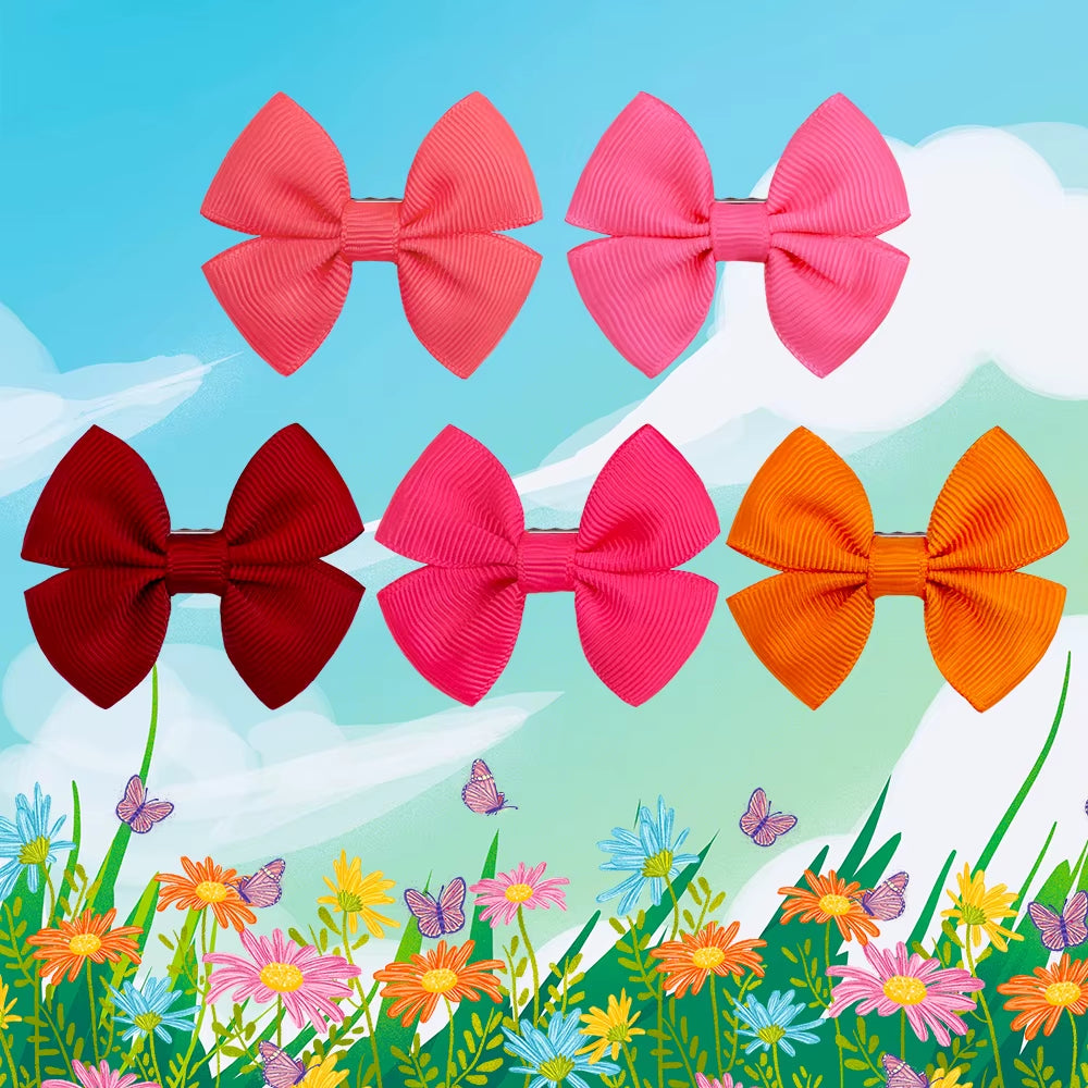 10Pcs Dog Bows Solid Dog Accessories Small Dog Hair Clips Dog Grooming Products Pet Dog Hair Accessories Pet Suplies for Dogs