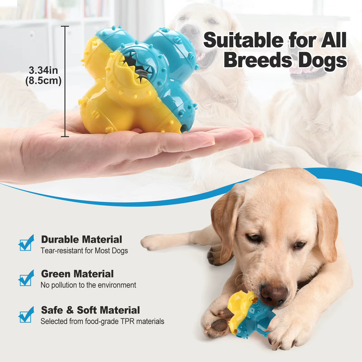 Dog Chewing Toys Dog Grinding Toys Dog Voice Toys Teeth Cleaning Ball Interactive Training anti Bite Rubber Toys Pet Products