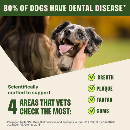 by Wellness Stix Natural Dental Chews for Dogs, Long Lasting Treats, Grain-Free, Freshens Breath, Large Breed, 7 Count