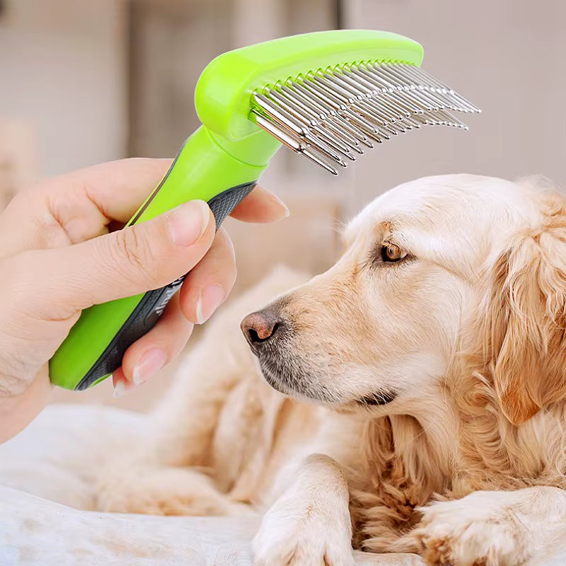 Dog Comb Pet Hair Remover Double Teeth Dog Brush Massage Cat Brush Dogs Grooming Stainless Steel Combs for Dog Pet Products