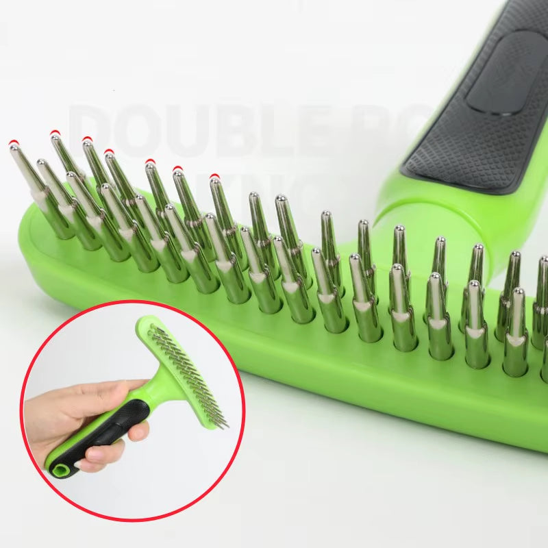 Dog Comb Pet Hair Remover Double Teeth Dog Brush Massage Cat Brush Dogs Grooming Stainless Steel Combs for Dog Pet Products