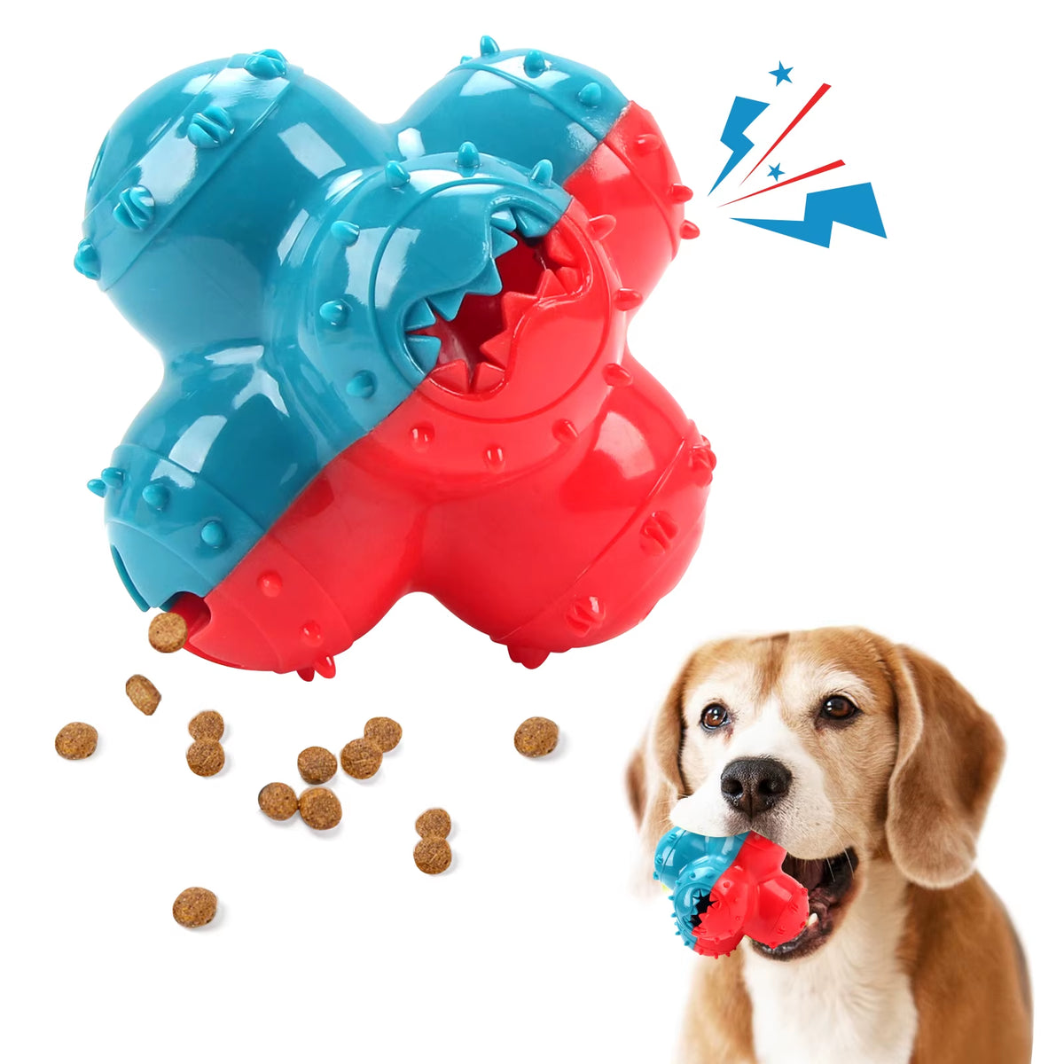 Dog Chewing Toys Dog Grinding Toys Dog Voice Toys Teeth Cleaning Ball Interactive Training anti Bite Rubber Toys Pet Products