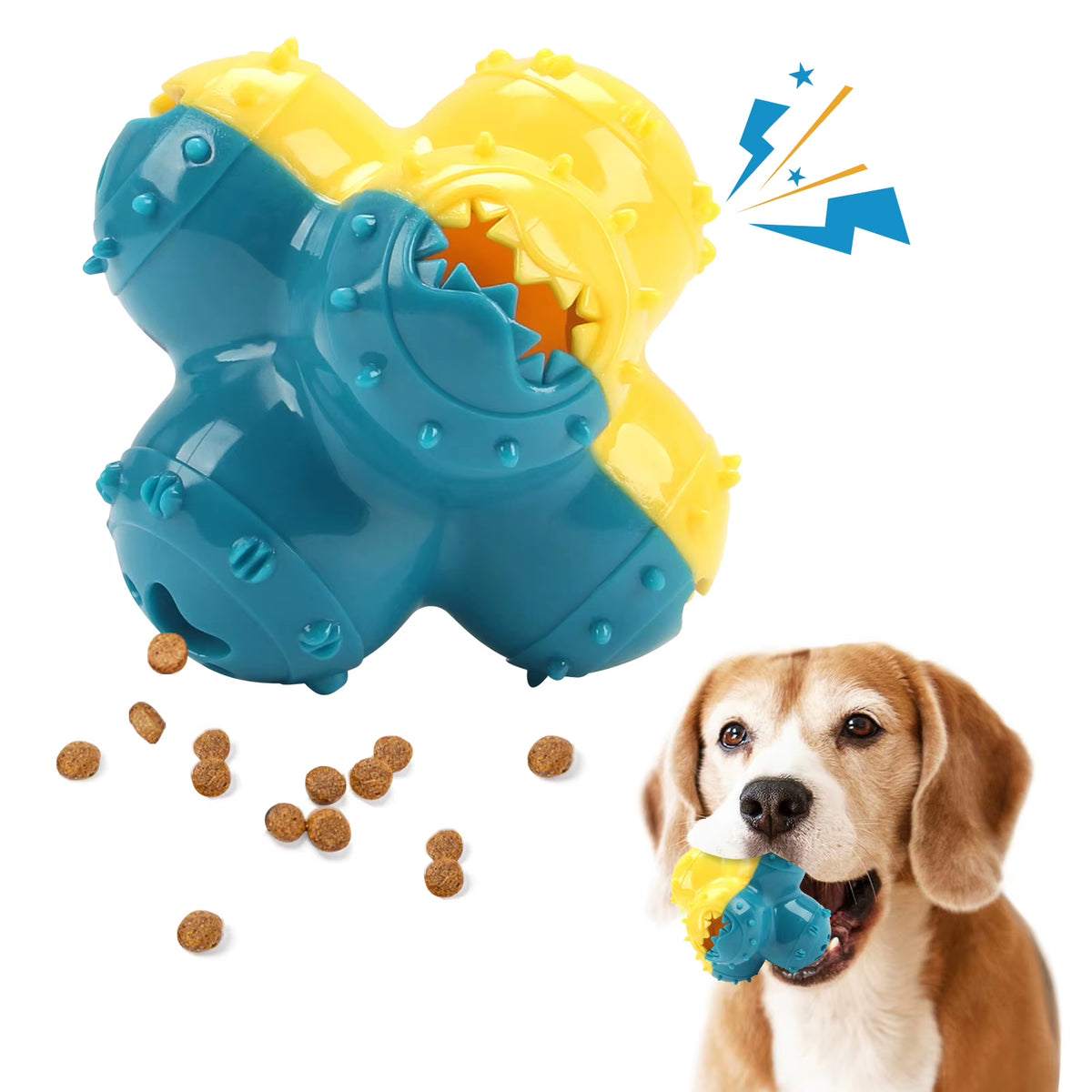 Dog Chewing Toys Dog Grinding Toys Dog Voice Toys Teeth Cleaning Ball Interactive Training anti Bite Rubber Toys Pet Products